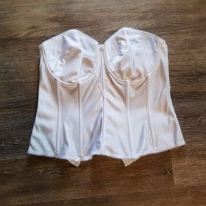 David's Bridal Dominique Corset White Wedding Plus